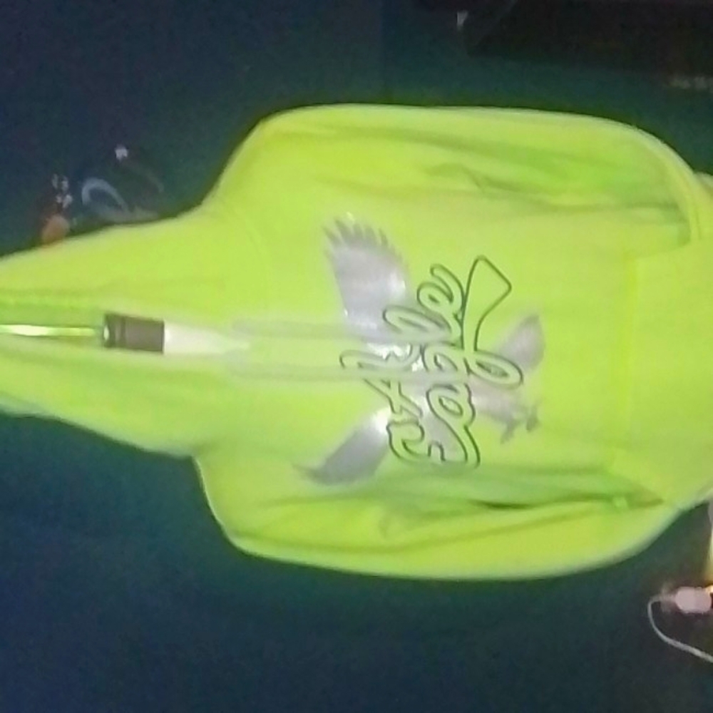 American eagle neon yellow pullover size large